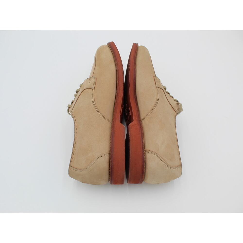 Allen Edmonds Derby Comfort Shoe Mens Size 9 D Tan Nubuck Split Toe Vibram Sole - Picture 7 of 10